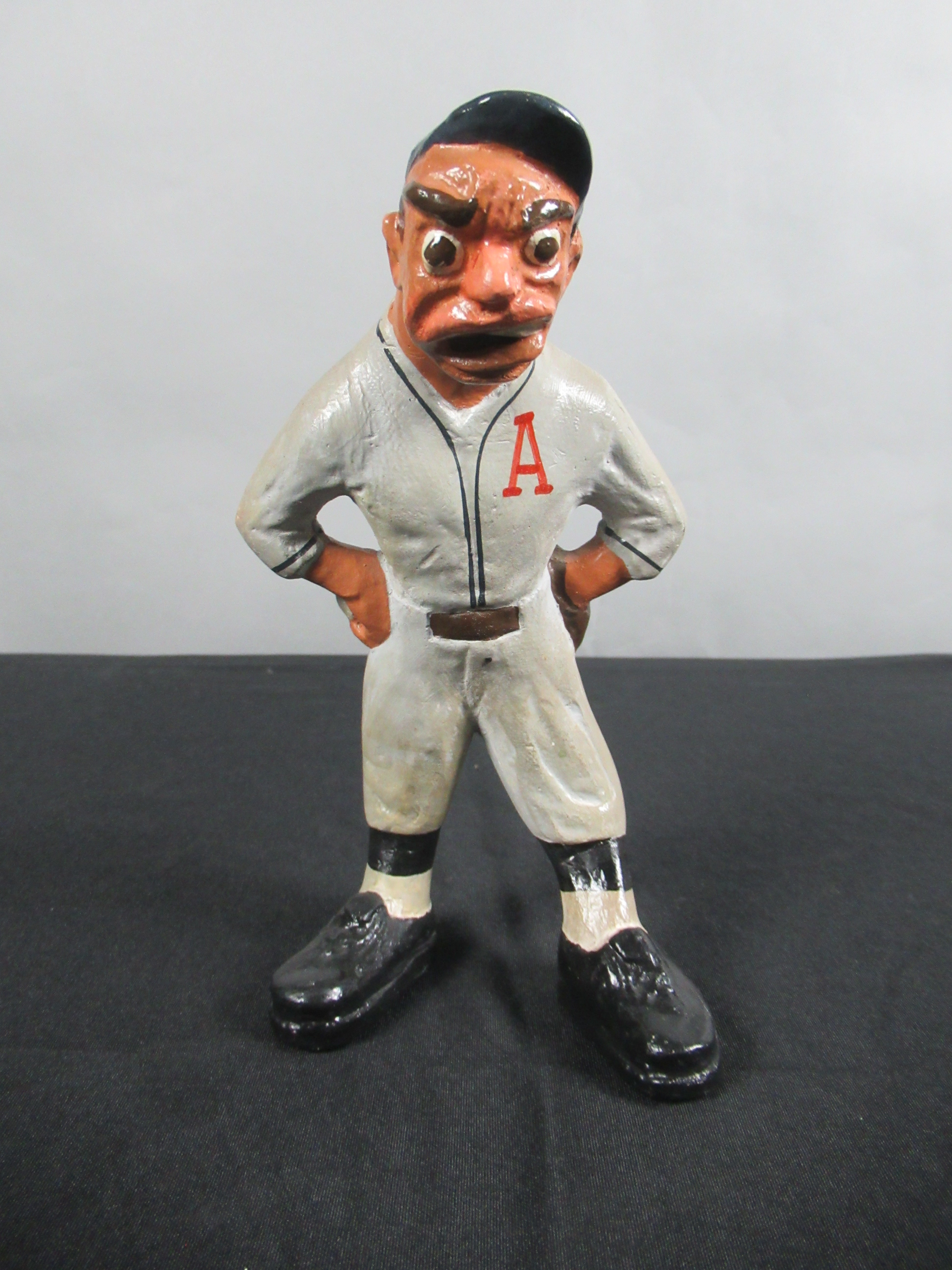 VINTAGE Baseball Figure Trio Set - L. L. Rittgers (c. 1940s) Collectible Sport Chalkware Statuettes